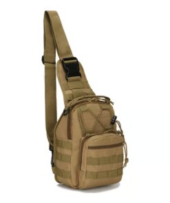 Versatile Tactical Shoulder Sling Bag with 4-way usage: backpack, chest pack, shoulder bag, and carry bag.