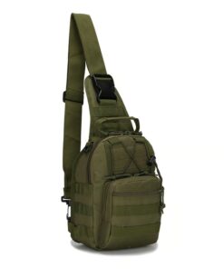 Compact Tactical Shoulder Sling Bag with concealed pocket for safe firearm storage.