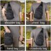 Stylish and functional Tactical Shoulder Sling Bag with tactical Molle webbing for gear attachments.