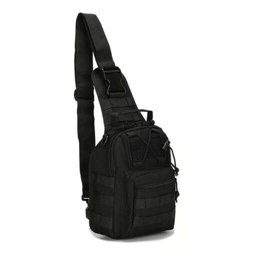 Secure and organized Tactical Shoulder Sling Bag with spacious compartments and internal pockets.