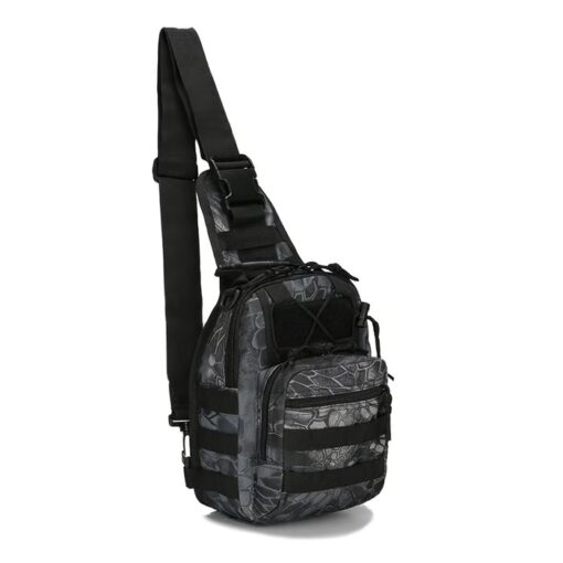 Tactical Shoulder Sling Bag with breathable mesh back padding for comfort during long wears.