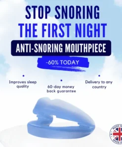 The Quiet Anti-Snoring Mouthpiece ensures no snoring and improved breathing.