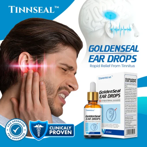 Tinnseal™ Goldenseal Ear Drops are safe for all ages, offering gentle, natural ear relief.