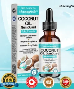 WhiteningSmile™ Coconut Oil GumGuard Mouthwash keeps your teeth clean and gums healthy.