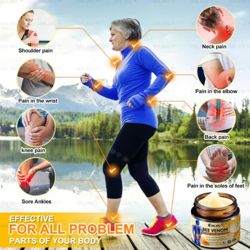 XRLXRL™ Bee Venom Arthritis Therapy Cream fights arthritis pain with the natural power of Arnica extract.