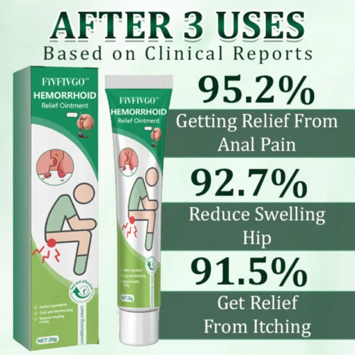 Fivfivgo™ Hemorrhoid Relief Ointment not only targets hemorrhoids but also supports overall intestinal health.