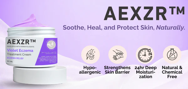 AEXZR™ Violet Eczema Treatment Cream is gentle enough for all skin types, offering a safe and effective solution for eczema.