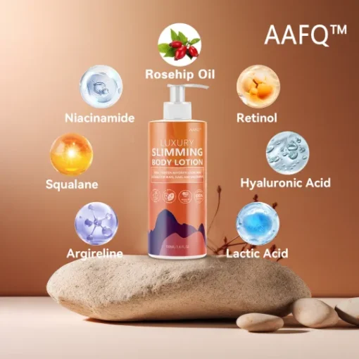 Experience significant skin improvement with AAFQ™ Luxury Slimming Body Lotion, a must-have in your skincare routine.