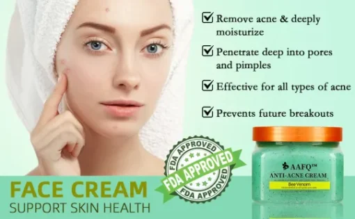 AAFQ™ Bee Venom Anti-Acne Cream delivers visible results quickly. Suitable for all ages and skin types!