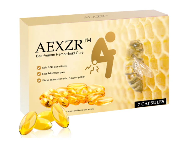 Experience soothing comfort with AEXZR™ Bee-Venom Hemorrhoid Capsule, designed to reduce swelling and promote healing naturally.