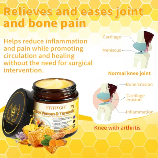 Join over 80,000 satisfied users who have found relief with Fivfivgo™ Bee Venom & Turmeric Arthritis Therapy Cream.