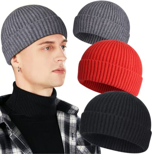 4 Pieces Trawler Beanie Watch - Comfortable and stylish hat set for various head sizes.