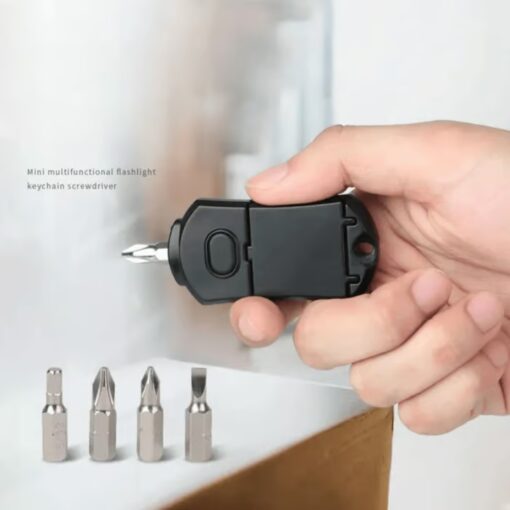 6-in-1 Screwdriver Keychain: Easy to carry, multi-functional tool with multiple driver options.