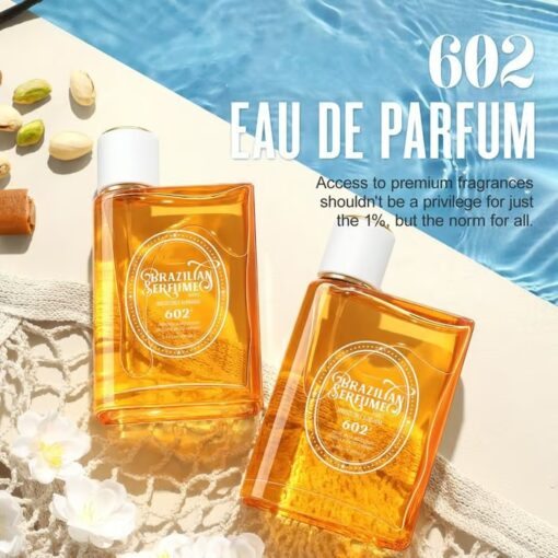 Brazilian Perfume 602# harmoniously blends warm vanilla, pistachio, and caramel for a sweet, comforting scent.