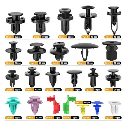 The 725Pcs Car Retainer Clips & Fastener Remover ensures precise replacement clips for multiple car models.