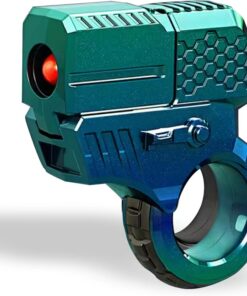 Alloy Fingertip Toy Pistol – Comfortable grip with a silicone ring for easy rotation.