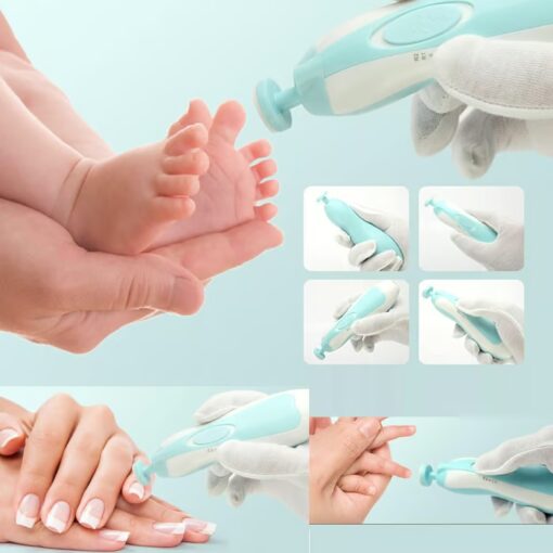 Baby Electric Nail Clippers come with 6 multifunctional grinding heads for all ages.