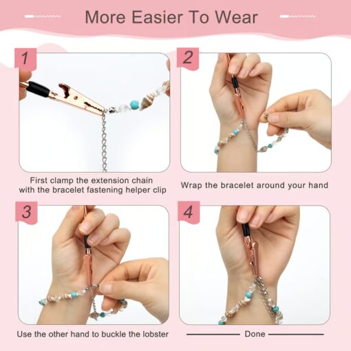 Bracelet Clasp Helper Tool helps you fasten tricky jewelry clasps with ease.