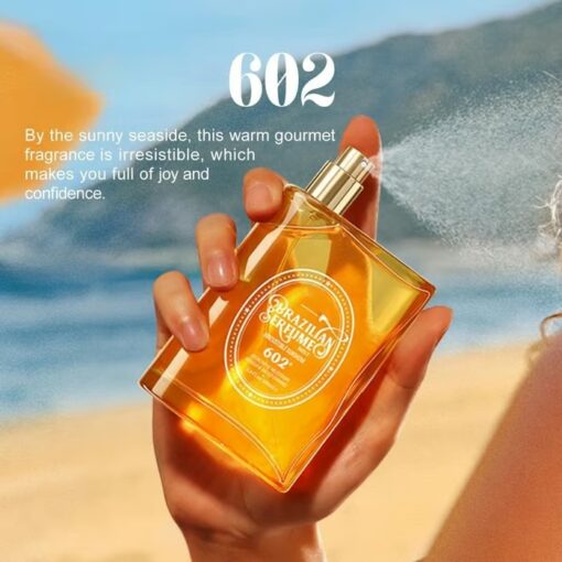 Brazilian Perfume 602# blends tropical vanilla, jasmine, and pistachio for a sweet, luxurious fragrance experience.