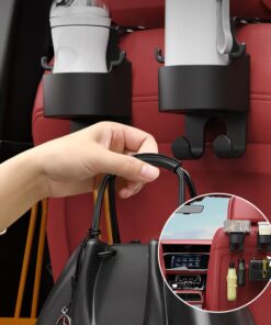 Car Cup Holder Hook adjusts to fit various cup sizes, offering flexible and practical storage.