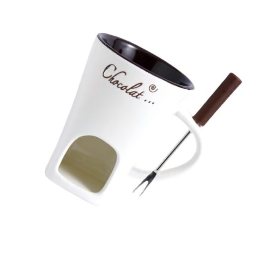 Convenient and compact Ceramic Fondue Mug for effortless cleanup after melting treats.