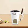 Heat-resistant and durable Ceramic Fondue Mug perfect for chocolate and cheese melting.