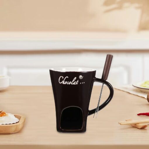 Compact and easy-to-clean Ceramic Fondue Mug for a hassle-free fondue experience.