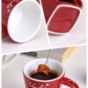 Ceramic Fondue Mug designed for smooth and long-lasting melted chocolate and cheese.