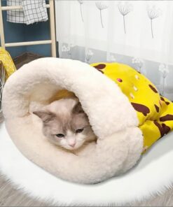 Cozy Cat Sleeping Bag offers a safe, cozy space for your pet to nap, rest, and relax in, ideal for both cats and small pets.