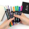 Enhance your designs with the 8/12/24/36/48 Colors Double Line Outline Art Pen Marker Pen featuring a unique double-line effect.