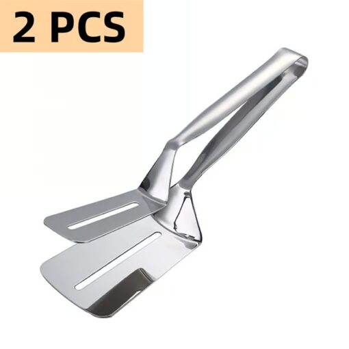 Flip and grip food effortlessly with the Food Flip Clip, made from high-quality stainless steel.