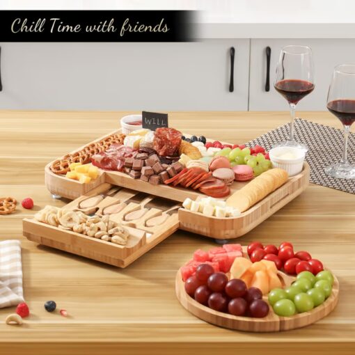 The Food Platter Set lets you creatively present a variety of cheeses, fruits, and snacks.