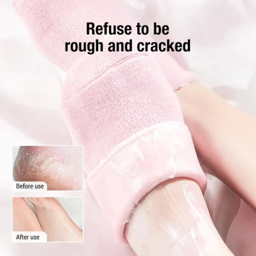 Foot Care Socks remove dead skin and cuticles, leaving your feet feeling refreshed and soft.