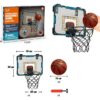 The Indoor Mini Basketball Hoop features a shatterproof backboard for added durability and safety.