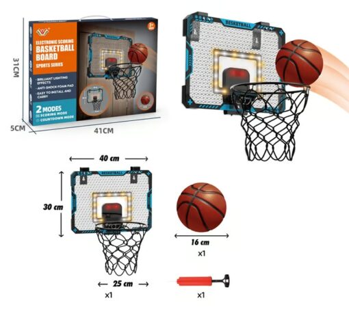 The Indoor Mini Basketball Hoop features a shatterproof backboard for added durability and safety.