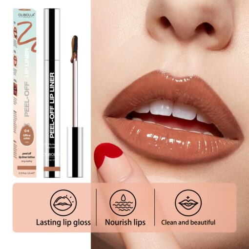 Long-Wear Lip Liner Stain delivers long-lasting definition and hydration.