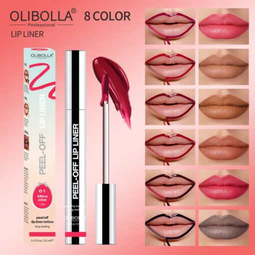 The versatile Long-Wear Lip Liner Stain provides 8 shades for every style.