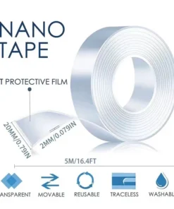 Nano Velcro Tape - Strong grip, reusable, and eco-friendly adhesive for multiple uses.