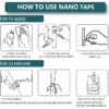 Nano Velcro Tape - Eco-friendly, reusable, non-marking tape with strong adhesion.