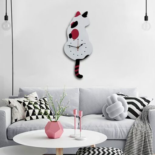 The Nordic Cat Wagging Tail Wall Clock is a cute and fun way to keep track of time.