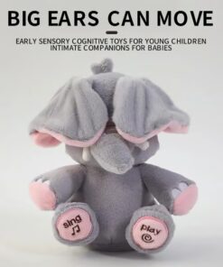 Peekaboo Elephant soft plush with peek-a-boo game for sensory development.