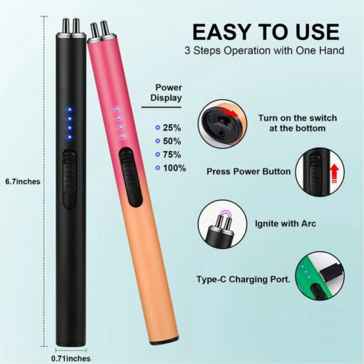 Rechargeable Pulse Lighter – Eco-friendly design, reducing plastic waste and emissions.