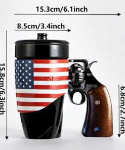 Revolver Coffee Mug's detachable handle makes cleaning and maintenance easy.