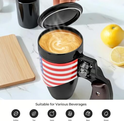 Revolver Coffee Mug is made of high-quality ceramic, offering a safe drinking experience.