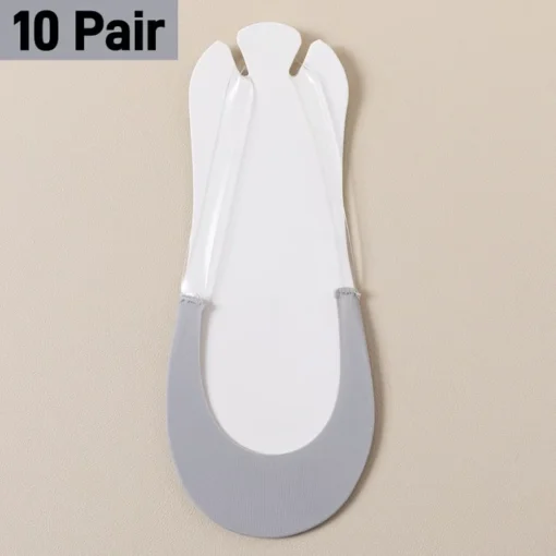 Toe Topper Invisible Socks offer a non-slip, secure fit with a transparent band, perfect for all shoe types.