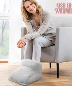 USB Foot Warmer in pink, offering portable warmth and comfort for your feet anywhere.