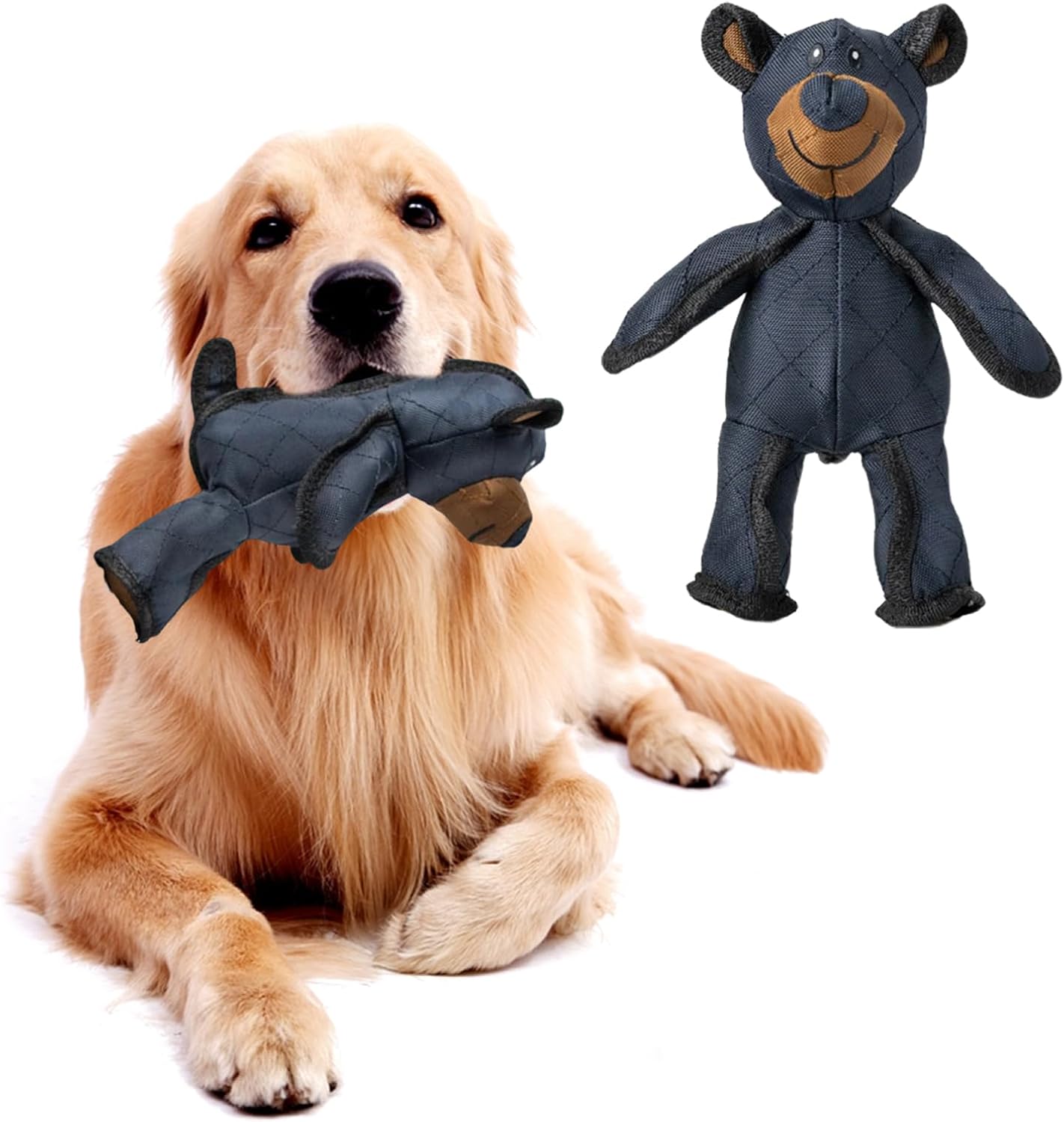 The Unbreaka-Bear™ Dog Toy features a built-in squeaker for extra fun and mental stimulation.