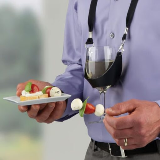 Wine Glass Lanyard keeps your glass close and your hands free, making it perfect for outdoor events and parties.