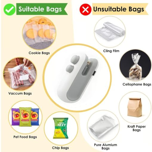 Woyuosn SealEase seals food bags tightly to maintain freshness for longer.