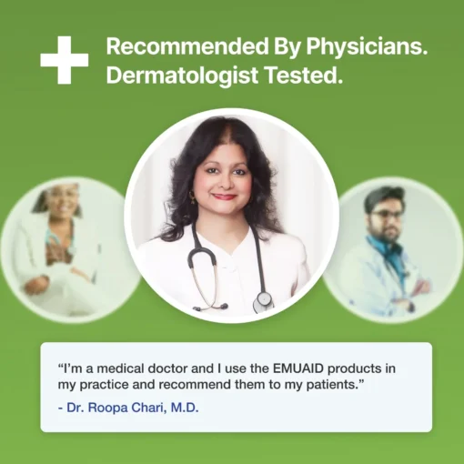 Fast-acting EMUAIDMAX® First Aid Ointment provides effective relief from eczema and psoriasis.